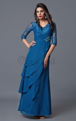 Elegantes Bodenlanges Konservatives Sittsames Formelles Abendkleid – MeKleid.de