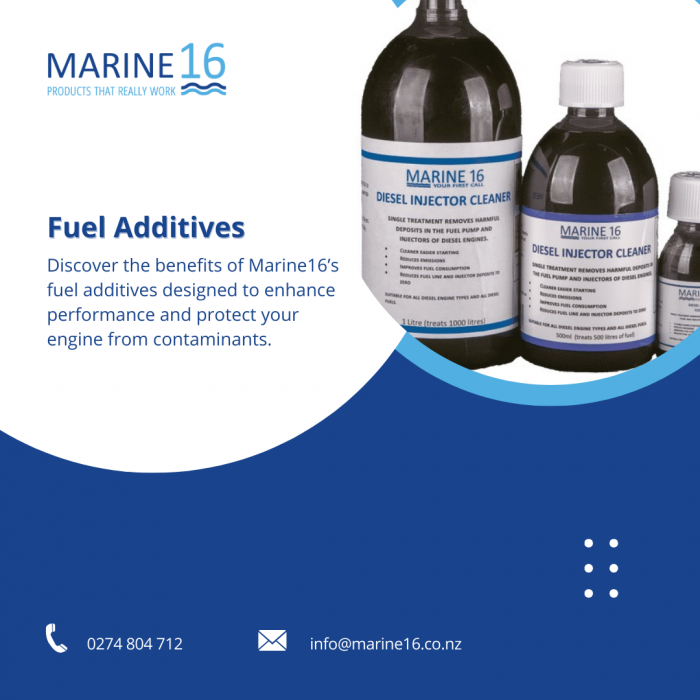 An extensive range of fuel additives by Marine 16