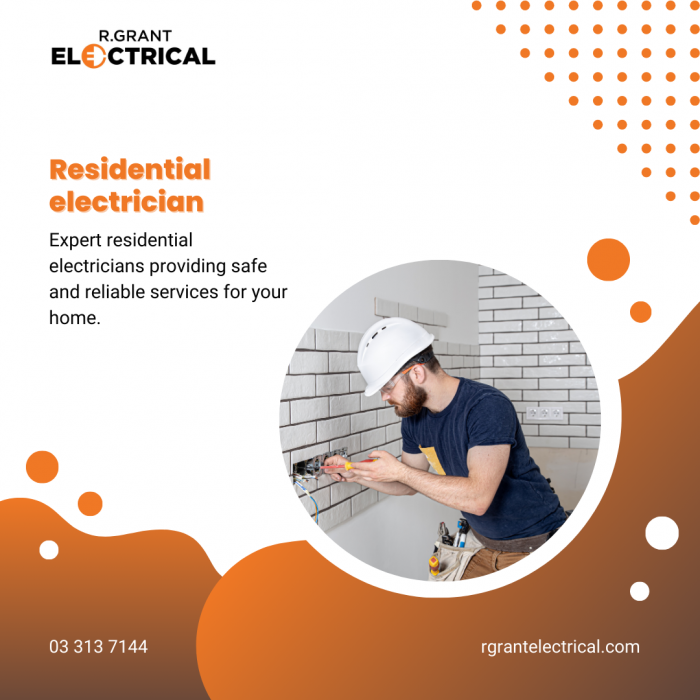 Reliable residential electrician for your home projects