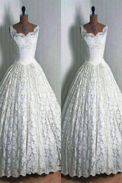 Robe de mariée naturel manche nulle jusqu’au sol de mode de bal de col en cœur – Goo ...