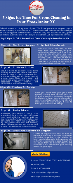 5 Signs It’s Time For Grout Cleaning In Your Westchester NY