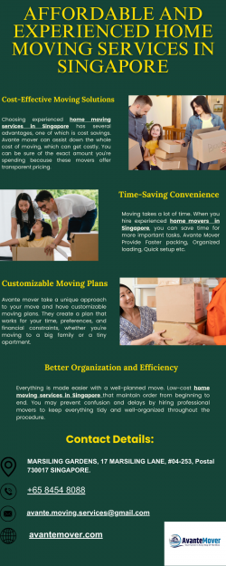 Affordable And Experienced Home Moving Services In Singapore