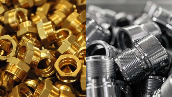 CNC machining materials: Brass and Stainless Steel