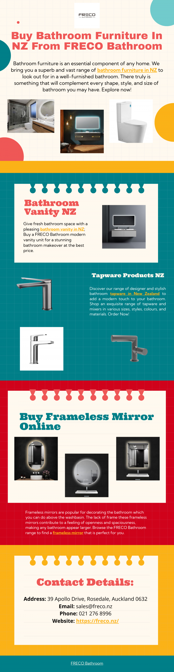 Buy Bathroom Furniture In NZ From FRECO Bathroom