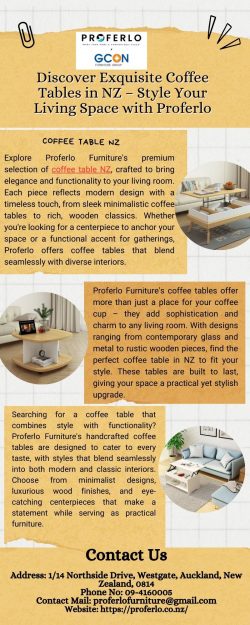 Discover Exquisite Coffee Tables in NZ – Style Your Living Space with Proferlo