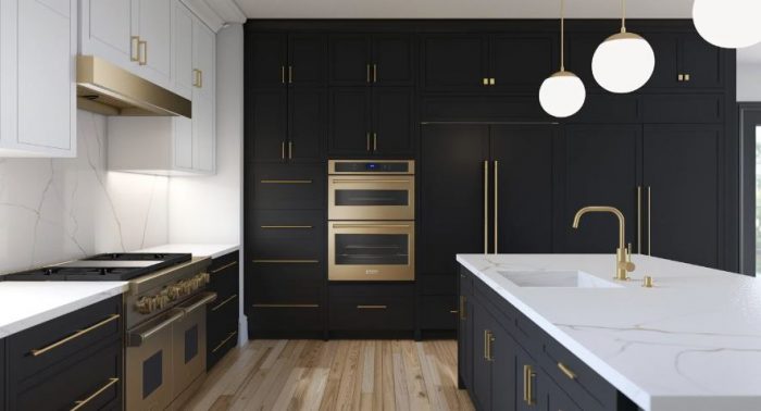 ANTIQUE BRASS AND MATTE BLACK CABINET HARDWARE