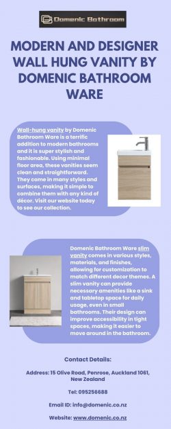 Modern and Designer Wall Hung Vanity By Domenic Bathroom Ware