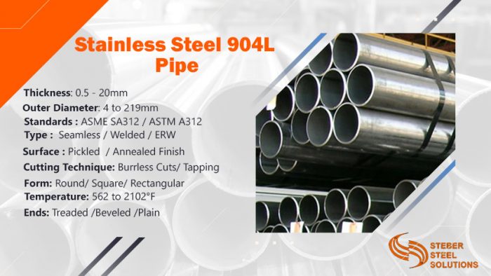 Stainless Steel 904L Pipe