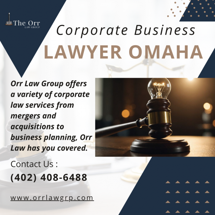 Trusted Corporate Business Lawyer in Omaha – Orr Law Group, PLLC