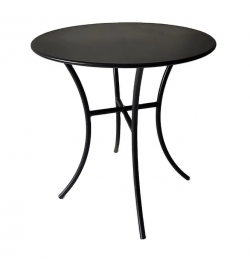 Black Noble Metal Round Table