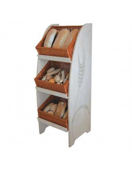 Bread exhibitor – N. 3 inclined baskets