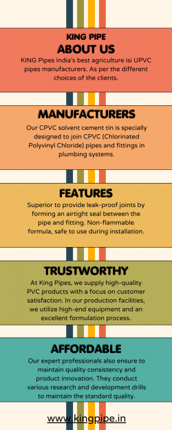 Reliable CPVC Solvent Cement Tin Manufacturers – King Pipe