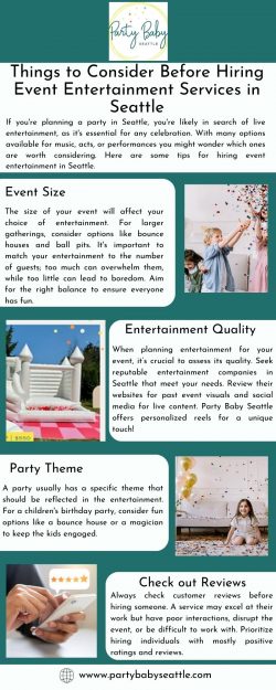 Premier Event Entertainment Services in Seattle | Party Baby Seattle