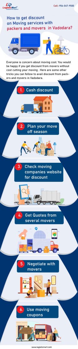 How to get discount on Moving services with packers and movers in Vadodara