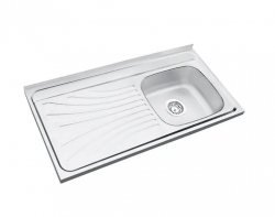 right bowl with left tray sink