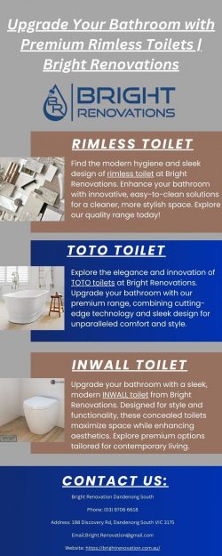 Upgrade Your Bathroom with Premium Rimless Toilets | Bright Renovations