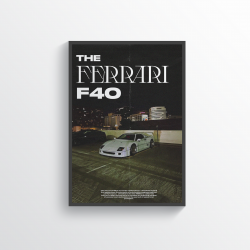 Ferrari F40 Poster – A Timeless Tribute to Speed and Style