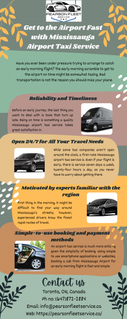 Get to the Airport Fast with Mississauga Airport Taxi Service