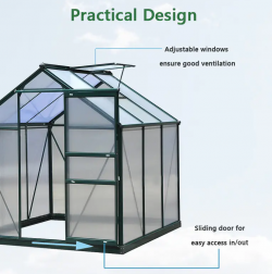 Polycarbonate Garden Aluminum Greenhouse