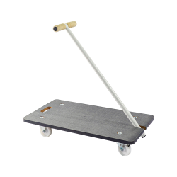 PP white wheel MDF gray non-slip surface flatbed truck with handle