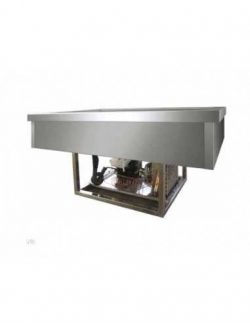 Recessed refrigerated tank