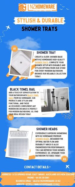 Stylish & Durable Shower Trays at NZ Homeware