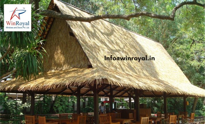 Synthetic Thatched Roof Material Imitating The Natural Bali Roof Thatch