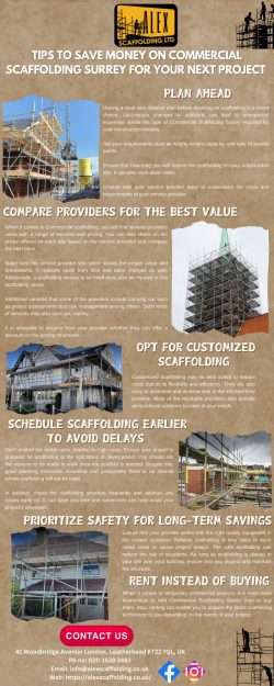 Tips To Save Money On Commercial Scaffolding Surrey For Your Next Project