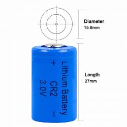 CR2 Cylindrical Li-MnO2 Battery with High Power