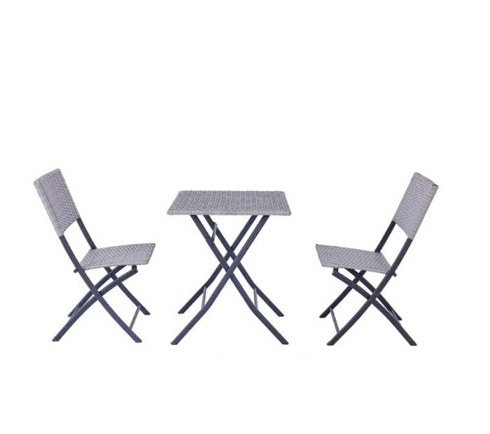 3-Piece Folding Dinning Chairs with a Detachable Table