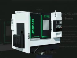 Precision CNC Lathe With Conjoined Oblique Rail Cutter Tower