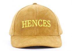 Womens Gold Faux Suede Hat Custom Suede Baseball Caps For Sale