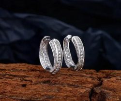 Mobius 925 Silver Microset Full Diamond Earrings