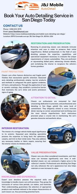 Book Your Auto Detailing Service in San Diego Today
