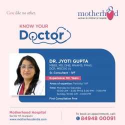 Dr Jyoti Gupta: Best Gynecologist & Fertility Specialist at Gurgoan | Motherhood Hospitals