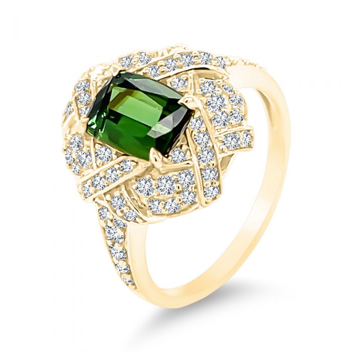 Green Tourmaline Rings Collection | Rekiya Designs