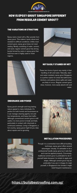 How is epoxy grout Singapore different from regular cement grout?