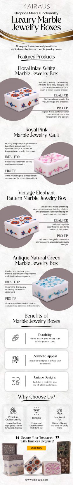 Elegance Meets Functionality: Luxury Marble Jewelry Boxes