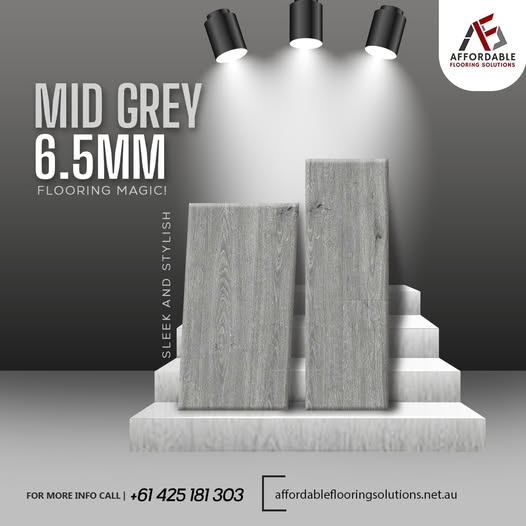 Transform your space with Mid Grey 6.5MM Flooring