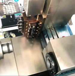 4+4 Type Precision CNC Lathe With Conjoined Oblique Rail Cutter Tower