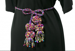 Tribal Colourful Pom Pom Rope hand made Belt