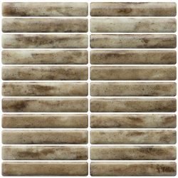 Brown Color Enamel Recycled Glazed Glass Mosaic