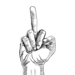 Middle Finger Ghost Svg