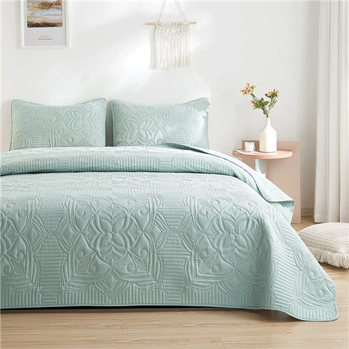Quilted Embroidery Coverlet
