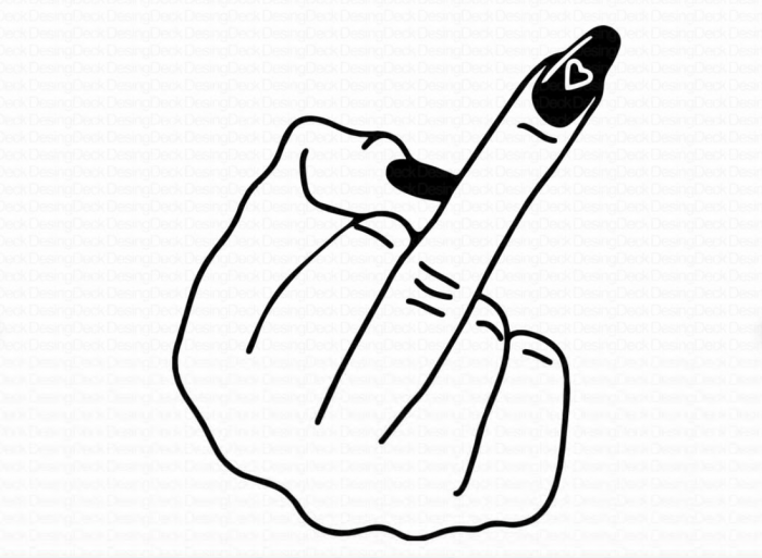 Middle Finger SVG