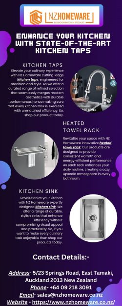 Enhance Your Kitchen with State-of-the-Art Kitchen Taps