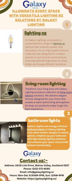 Illuminate Every Space with Versatile Lighting NZ Solutions by Galaxy Lighting