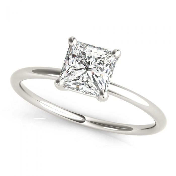 Princess-Cut Solitaire Engagement Ring