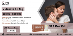 Buy Vidalista 40mg (Generic Tadalafil) from Lovemymed