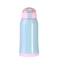 One-Click Flip Thermos Stainless Steel Insulated Big Belly Straw Cup